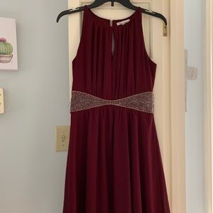 maroon homecoming dress